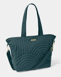 Katie Loxton Quilted Tote Bag Dusty Navy