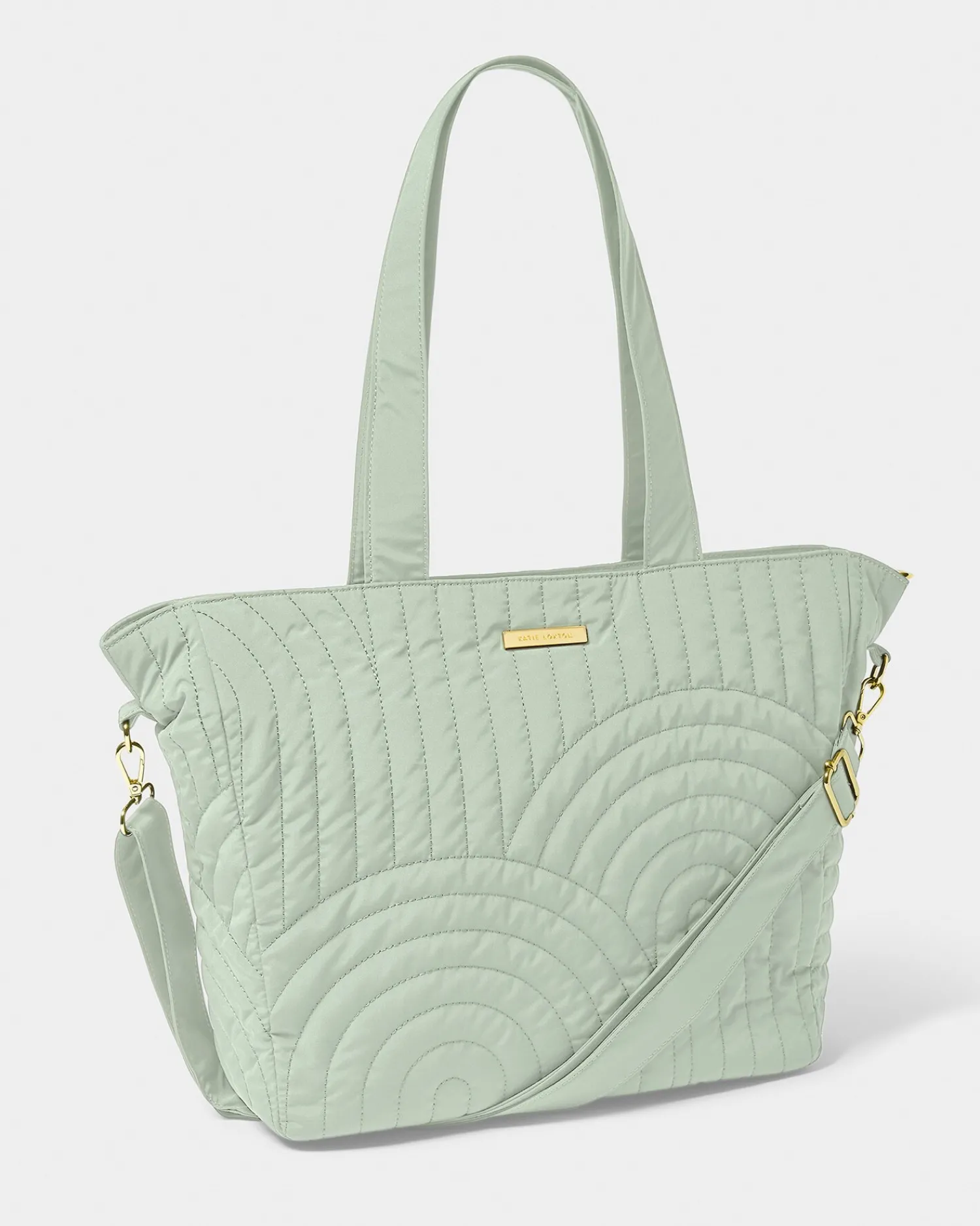 Katie Loxton Quilted Tote Bag Light Sage Hot