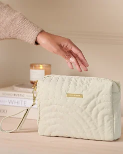 Katie Loxton Quilted Wristlet Organiser Light Sand Clearance