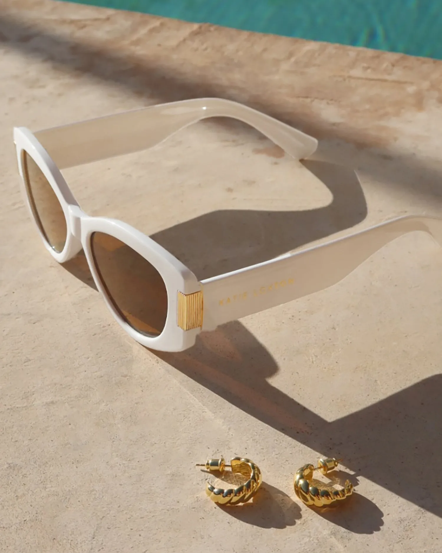 Katie Loxton Rimini Sunglasses Off White Clearance