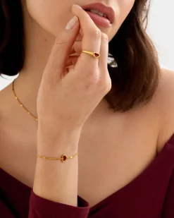 Katie Loxton Rouge Waterproof Gold Heart Bracelet Online