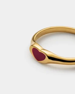Katie Loxton Rouge Waterproof Gold Heart Ring Best