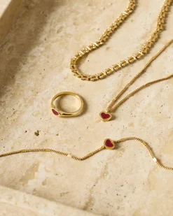 Katie Loxton Rouge Waterproof Gold Heart Ring Best