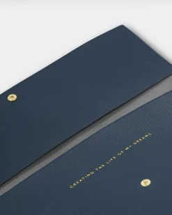 Katie Loxton Secret Message Laptop Bag Navy Online