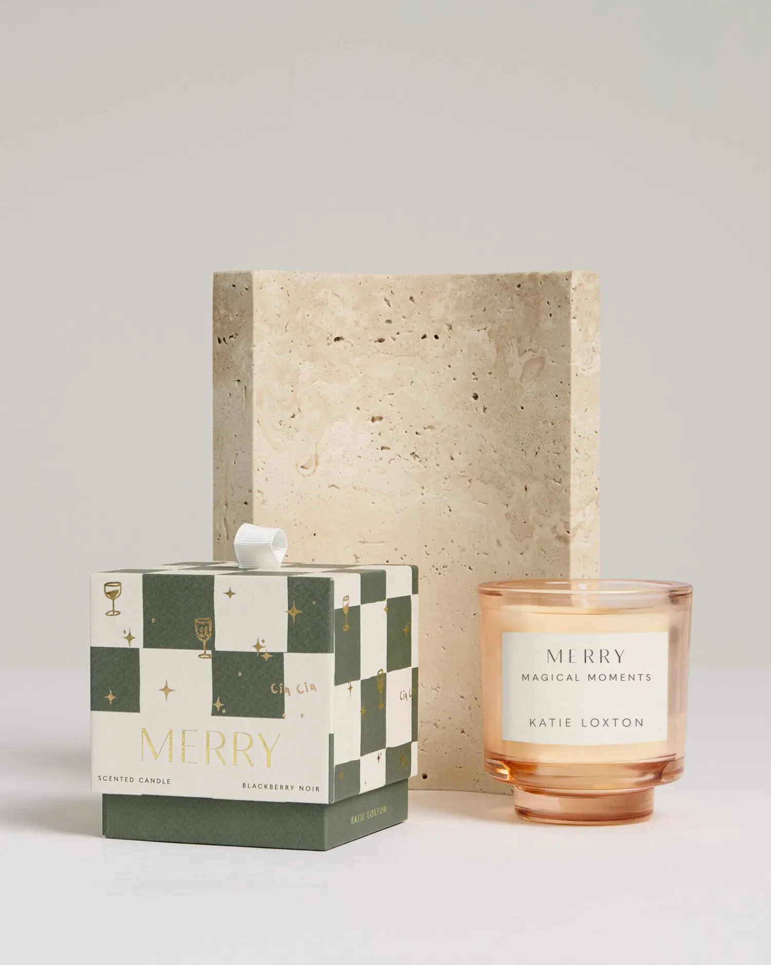 Katie Loxton Sentiment Candle '' Merry Sale