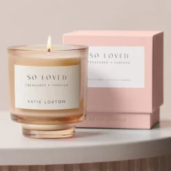 Katie Loxton Sentiment Candle '' So Loved Outlet