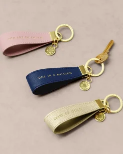 Katie Loxton Sentiment Loop Keyring Heart Of Gold Outlet