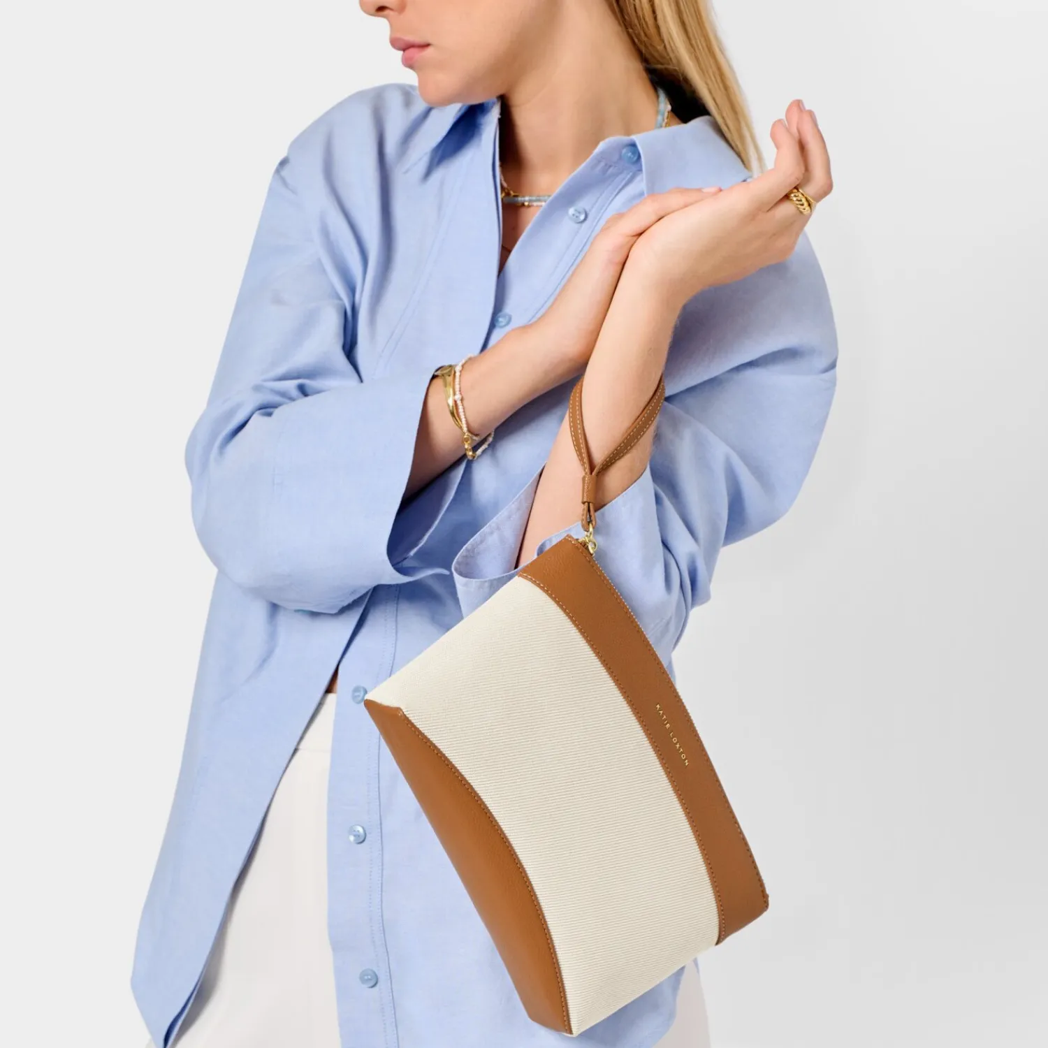 Katie Loxton Siena Canvas Wristlet Clutch