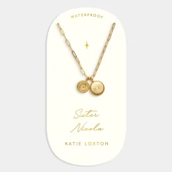 Katie Loxton ' Waterproof Gold Charm Necklace Sister Outlet