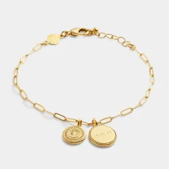 Katie Loxton ' Waterproof Gold Charm Bracelet Sister Clearance