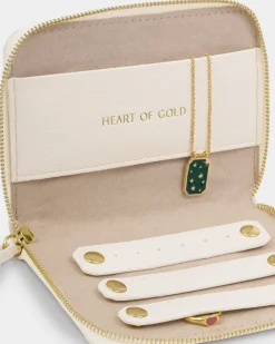 Katie Loxton Slim Jewellery Case Off White Clearance