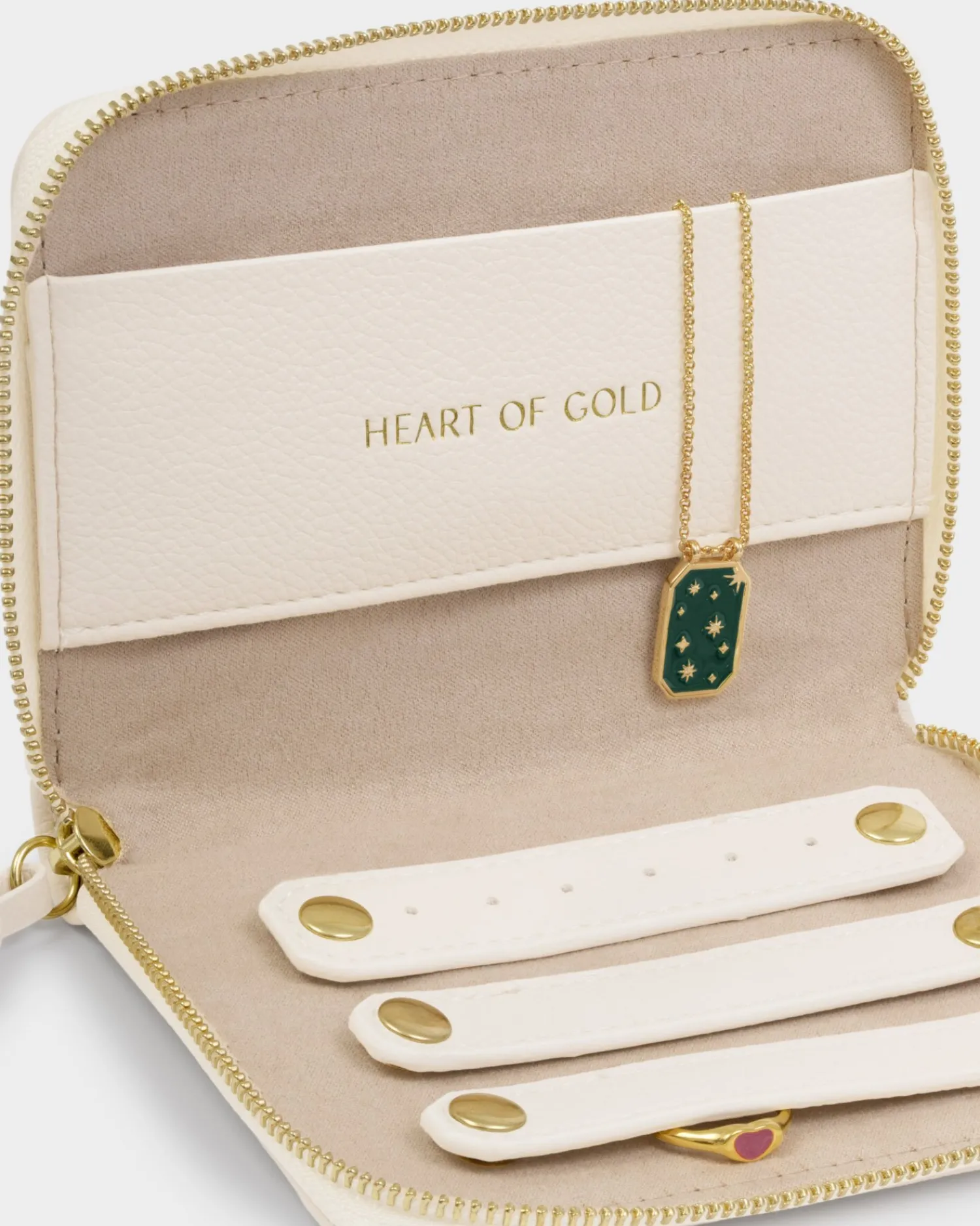 Katie Loxton Slim Jewellery Case Off White Clearance