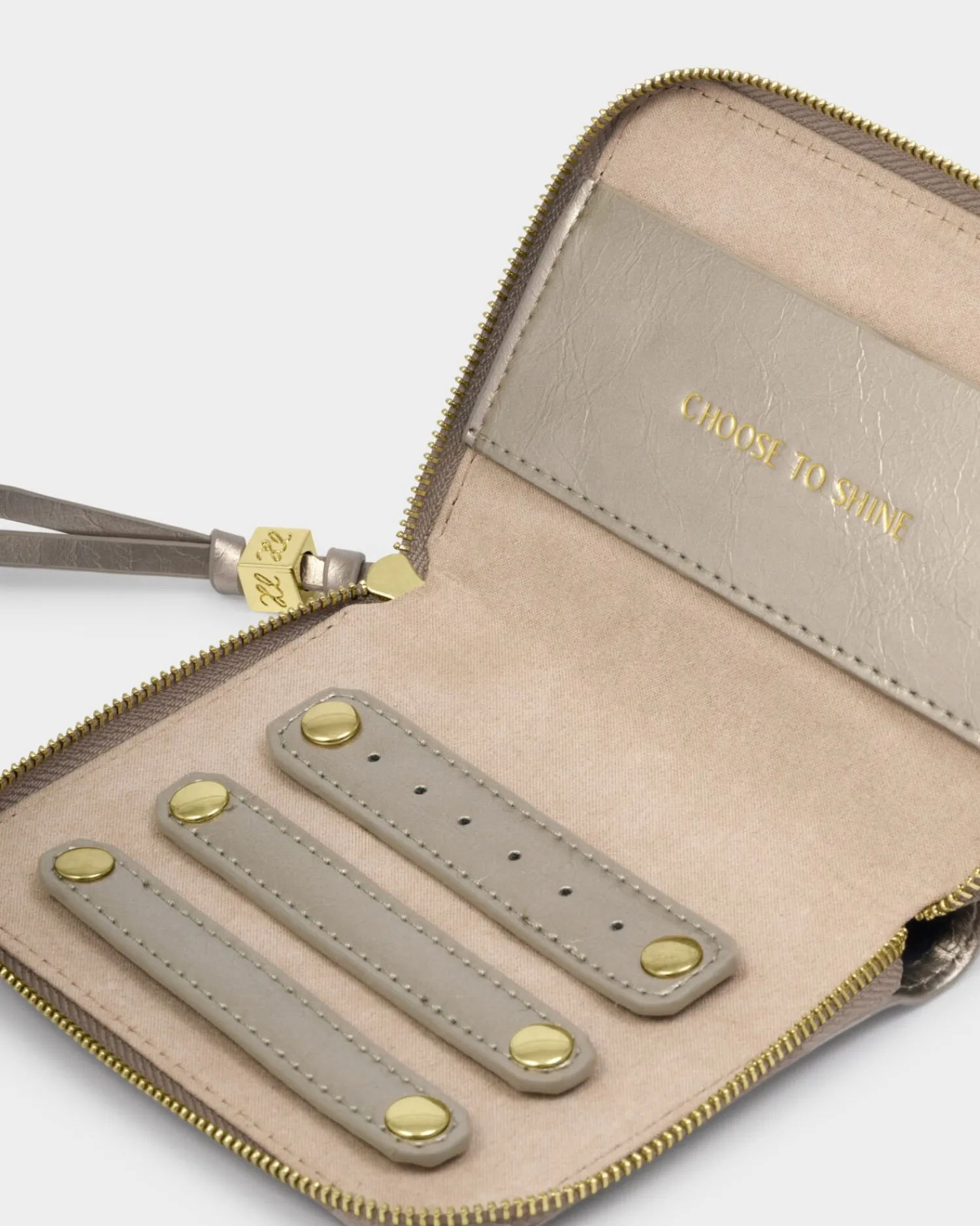Katie Loxton Slim Jewellery Case Pewter New
