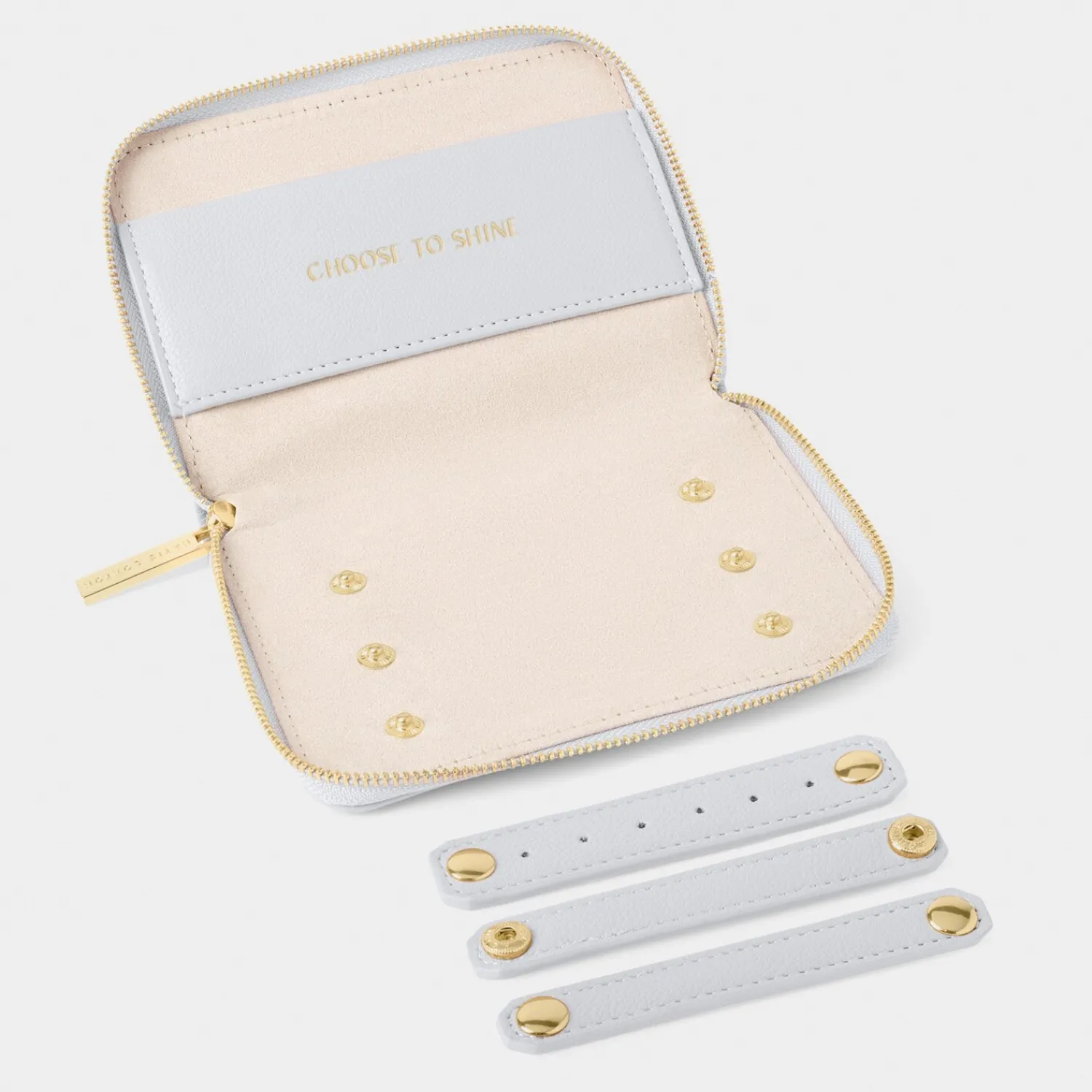Katie Loxton Slim Jewellery Case 'Choose To Shine' Powder Blue Outlet