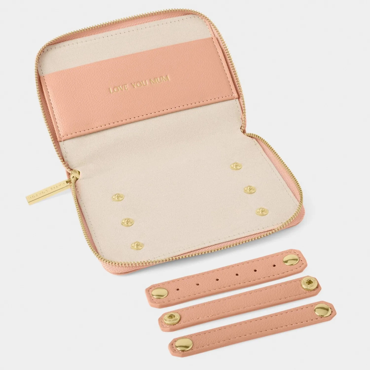 Katie Loxton Slim Jewellery Case 'Love You Mum' Peony Blush Discount