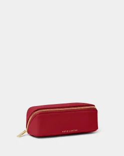 Katie Loxton Small Make Up Bag Garnet Red Outlet
