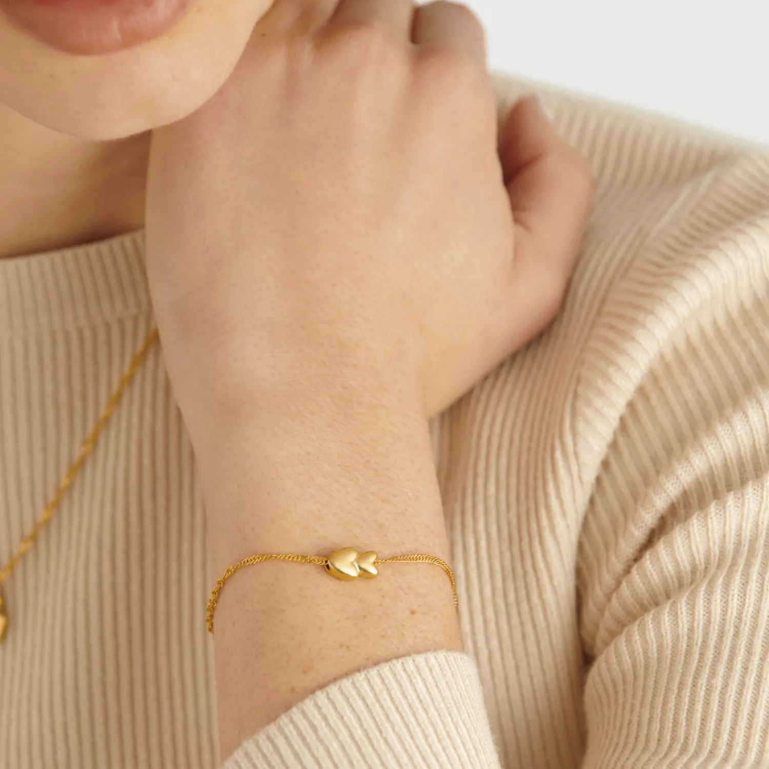 Katie Loxton So Loved' Waterproof Gold Sentiment Bracelet