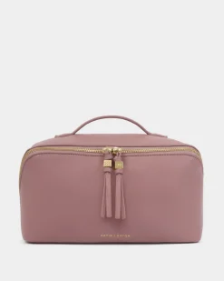 Katie Loxton Soho Large Makeup & Wash Bag Deep Rose Hot