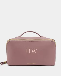 Katie Loxton Soho Large Makeup & Wash Bag Deep Rose Hot