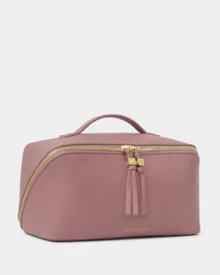 Katie Loxton Soho Large Makeup & Wash Bag Deep Rose Hot