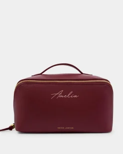 Katie Loxton Soho Large Makeup & Wash Bag Cherry