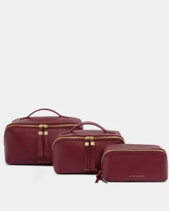 Katie Loxton Soho Large Makeup & Wash Bag Cherry