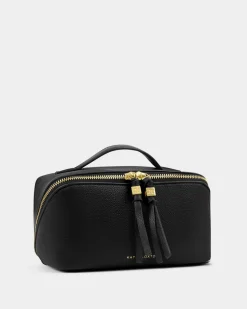 Katie Loxton Soho Medium Makeup & Wash Bag Black Clearance