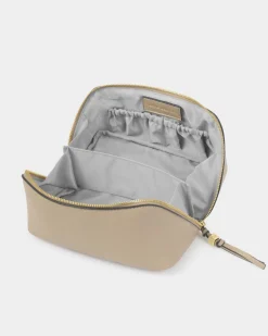 Katie Loxton Soho Medium Makeup & Wash Bag Light Taupe New
