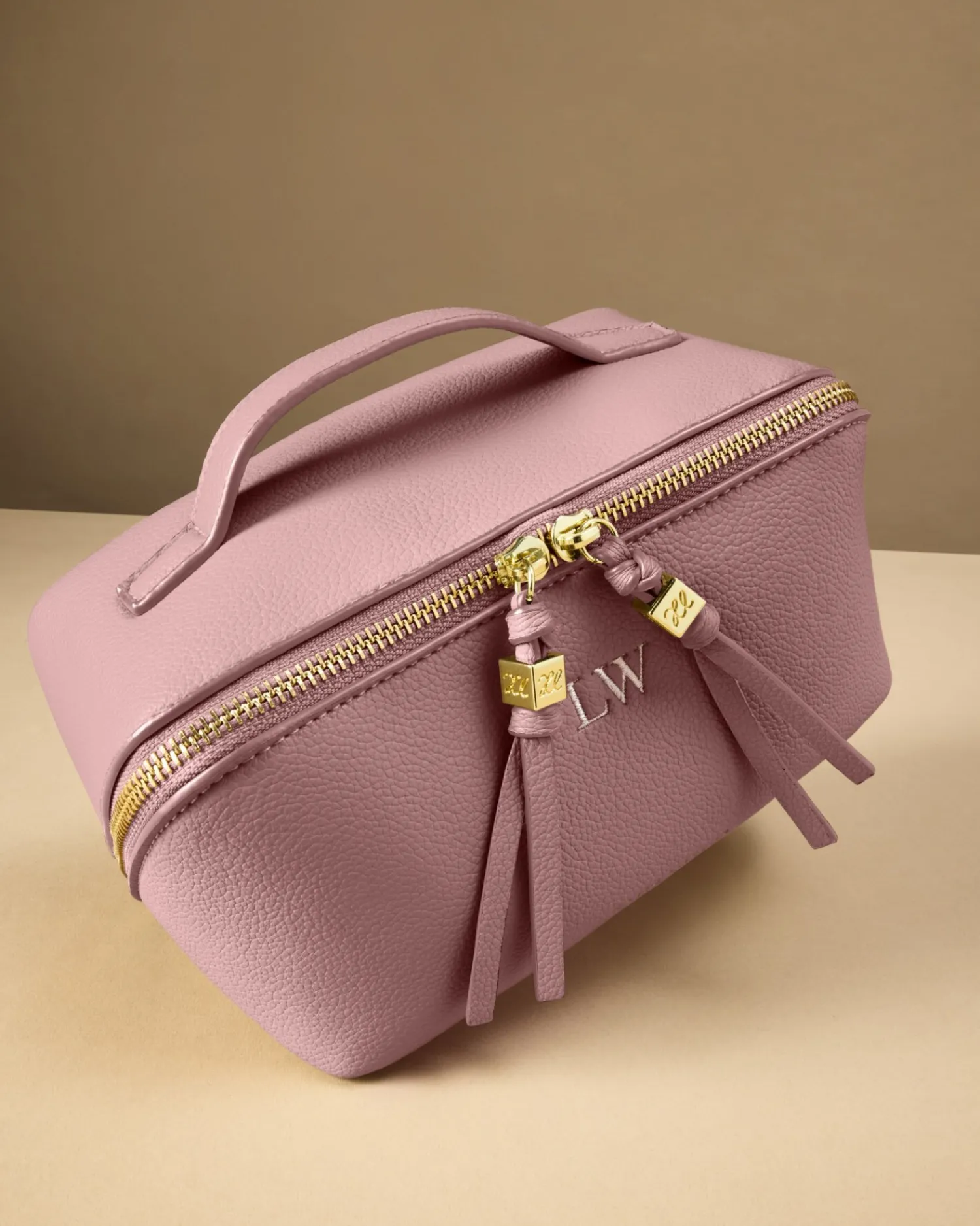 Katie Loxton Soho Medium Makeup & Wash Bag Deep Rose Clearance
