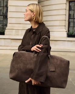 Katie Loxton Soho Suedette Weekend Bag Chocolate Clearance
