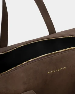 Katie Loxton Soho Suedette Weekend Bag Chocolate Clearance