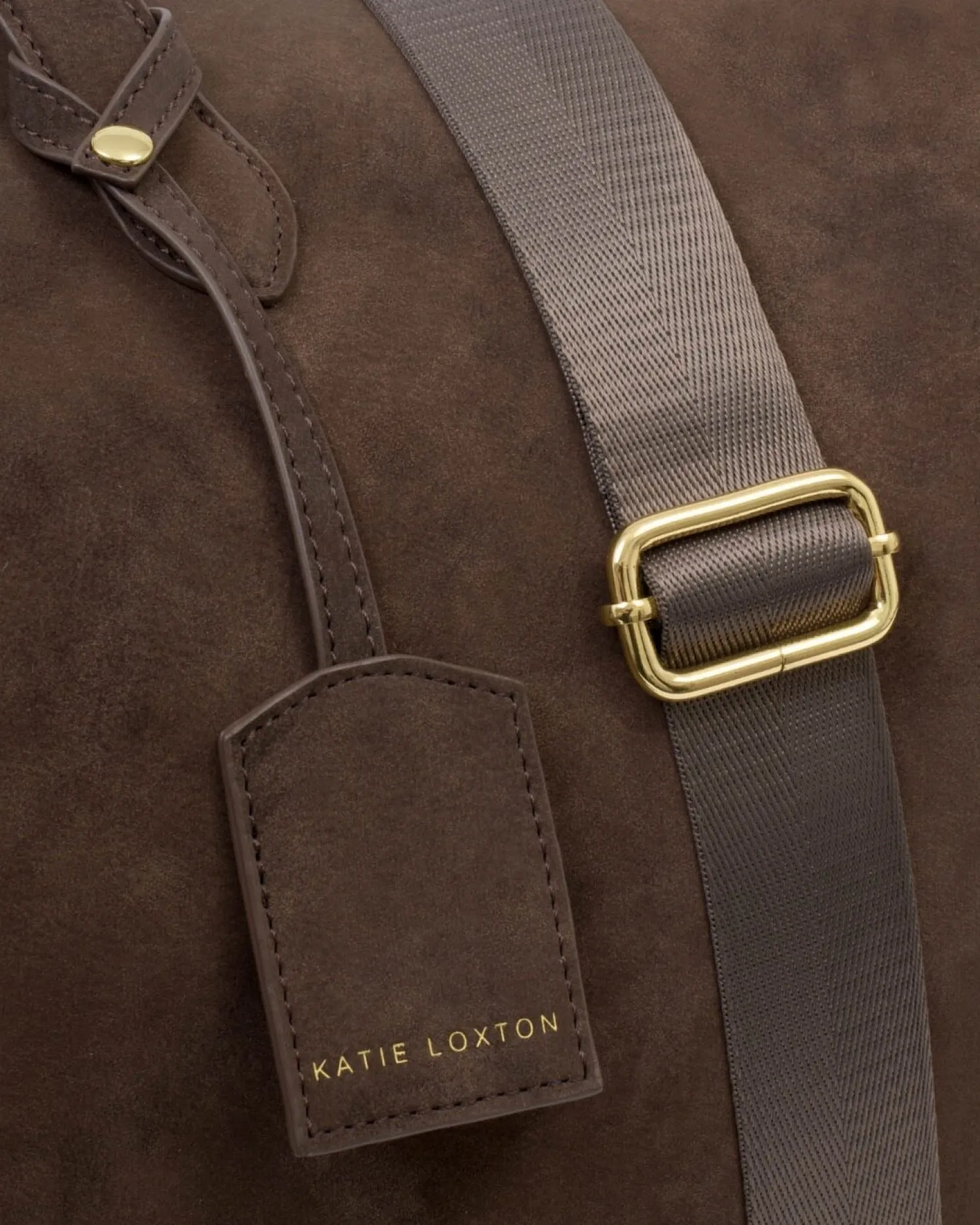 Katie Loxton Soho Suedette Weekend Bag Chocolate Clearance