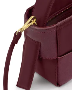 Katie Loxton Taya Hand Woven Suedette Top Handle Bag Cherry New