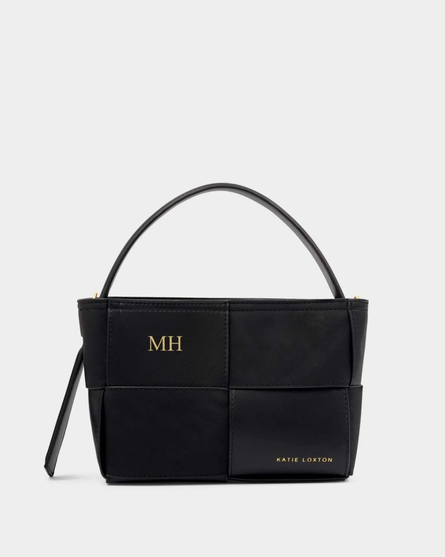 Katie Loxton Taya Hand Woven Suedette Top Handle Bag Black Best