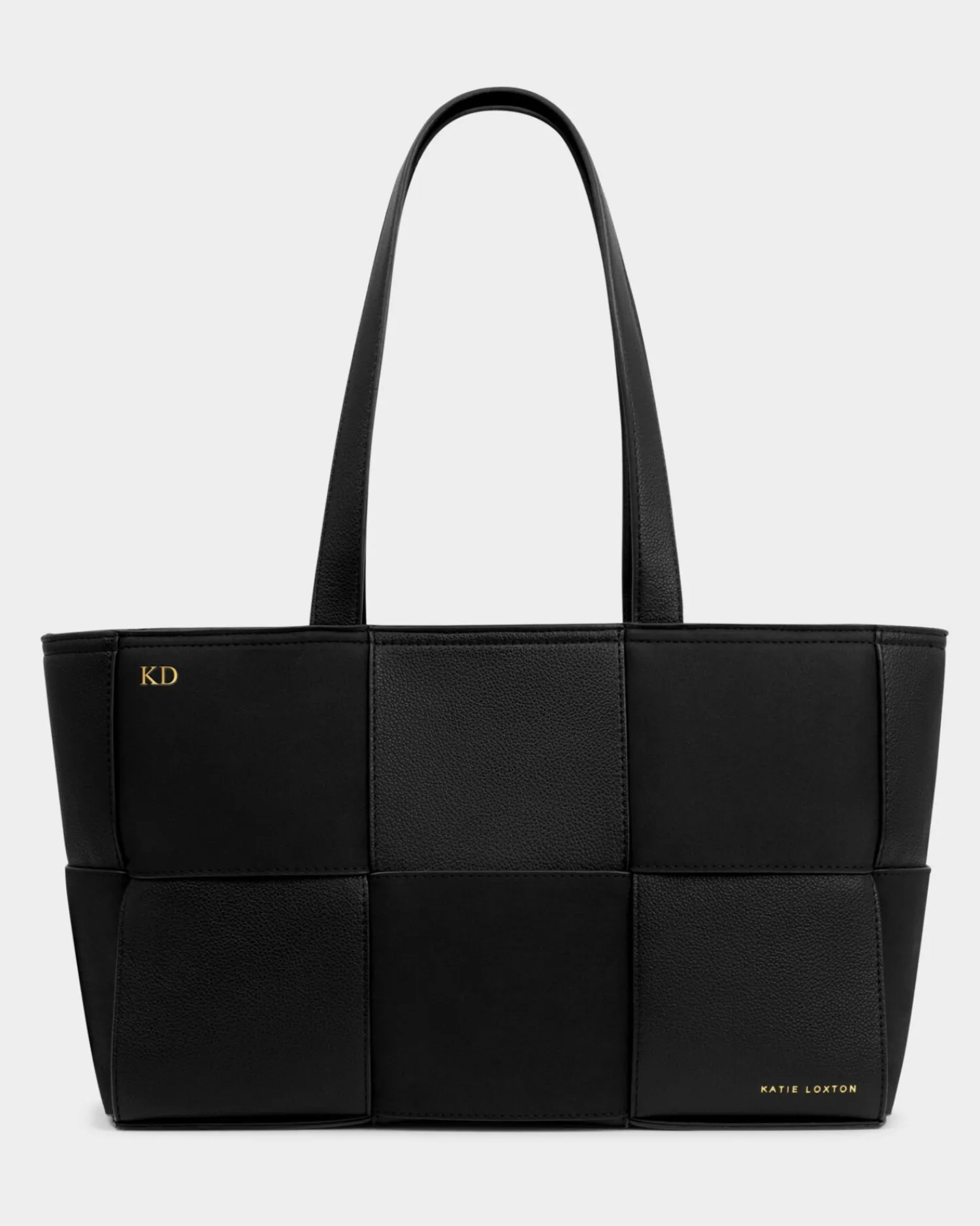 Katie Loxton Taya Hand Woven Suedette Tote Bag Black Discount