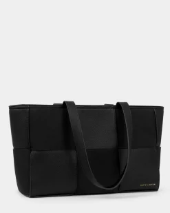 Katie Loxton Taya Hand Woven Suedette Tote Bag Black Discount