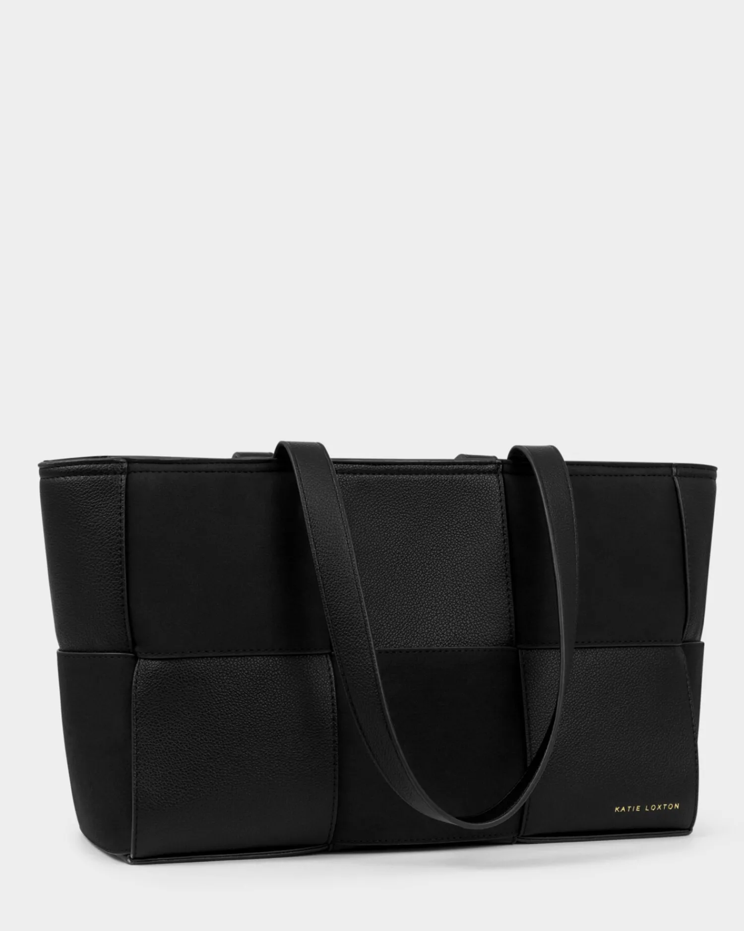 Katie Loxton Taya Hand Woven Suedette Tote Bag Black Discount