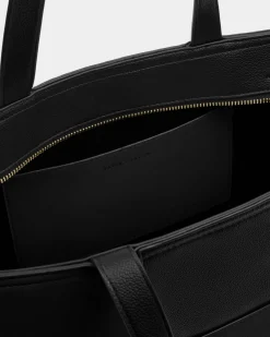 Katie Loxton Taya Hand Woven Suedette Tote Bag Black Discount