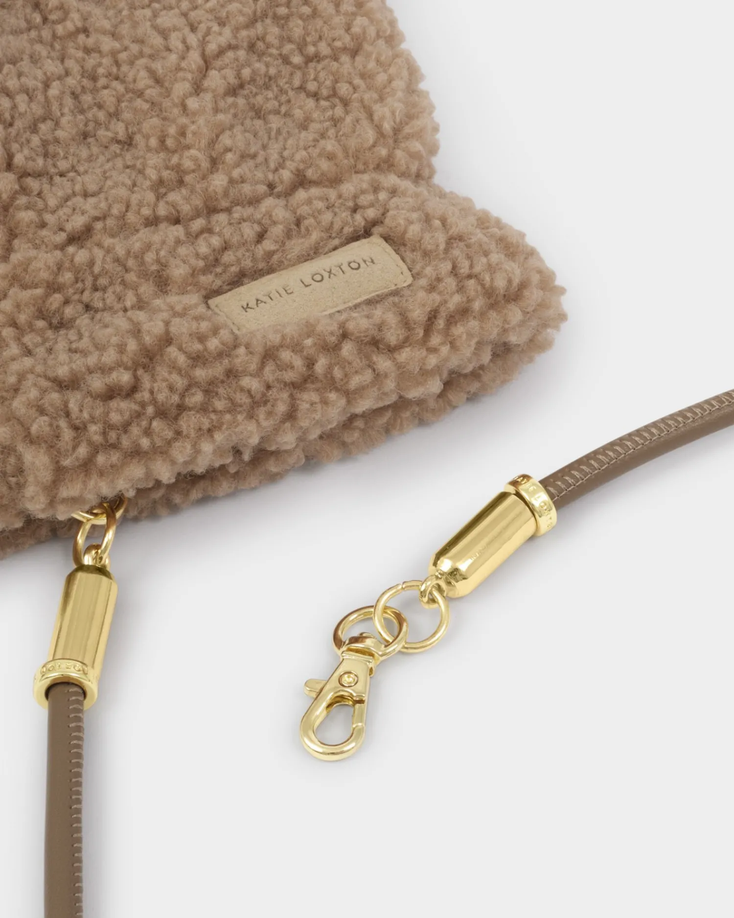 Katie Loxton Teddy Mittens with Cord Tan Online