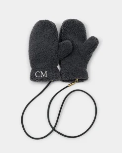 Katie Loxton Teddy Mittens with Cord Charcoal Outlet