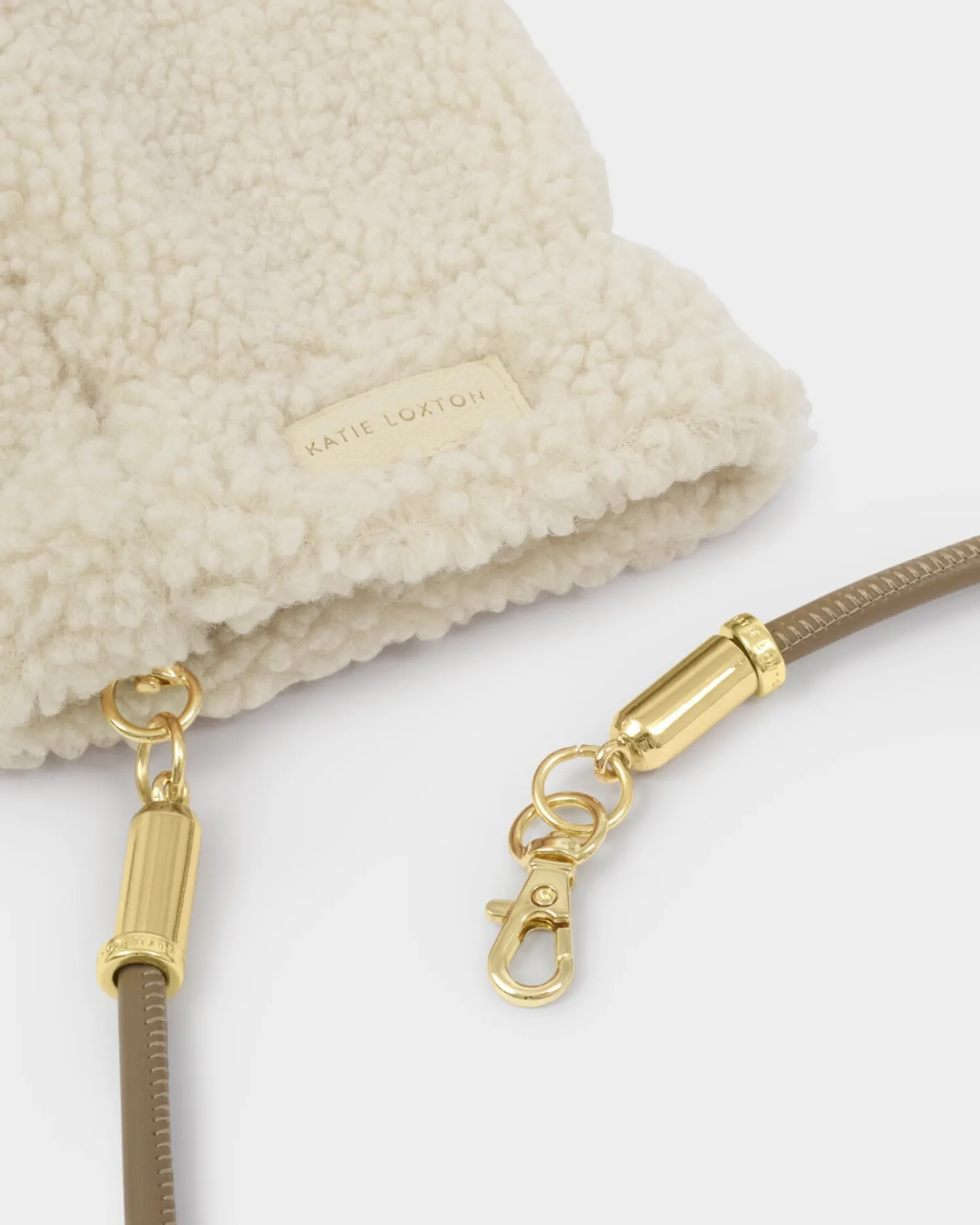 Katie Loxton Teddy Mittens with Cord Cream Discount
