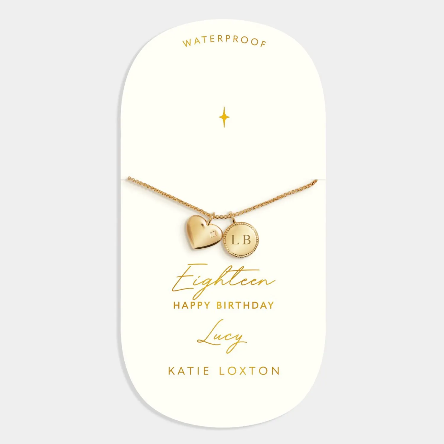 Katie Loxton 18th Birthday' Waterproof Gold Sentiment Bracelet Online