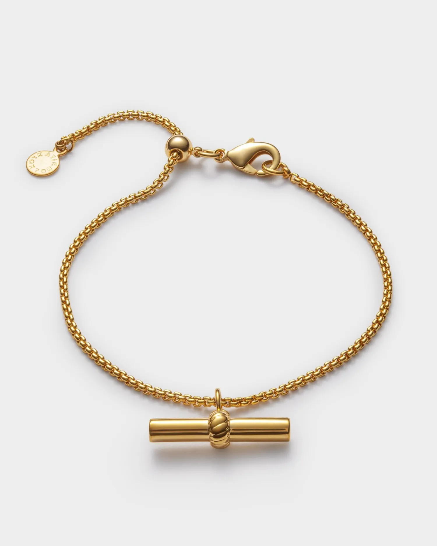 Katie Loxton Themis Waterproof Gold T-Bar Bracelet Clearance