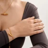 Katie Loxton Themis Waterproof Gold T-Bar Ring Discount
