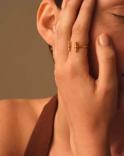 Katie Loxton Themis Waterproof Gold T-Bar Ring Discount