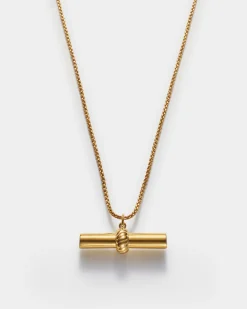 Katie Loxton Themis Waterproof Gold T-Bar Necklace