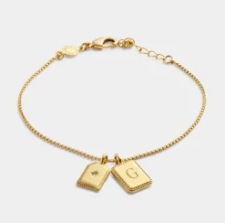 Katie Loxton ' Waterproof Gold Charm Bracelet Treasured Friend Outlet