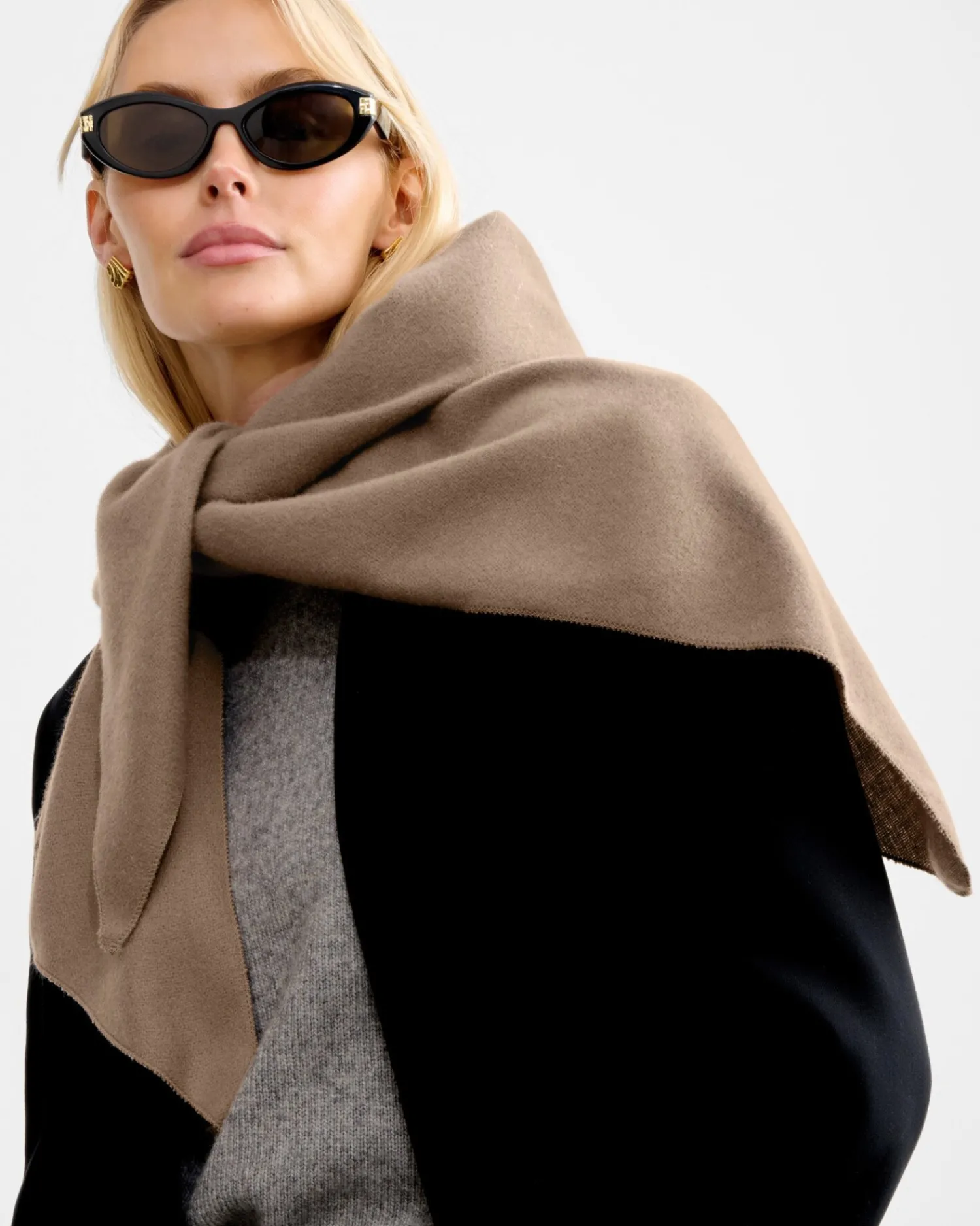 Katie Loxton Triangle Blanket Scarf Warm Mink Best
