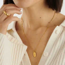 Katie Loxton Virgo' Waterproof Gold Zodiac Necklace 23rd Aug 22nd Sep New