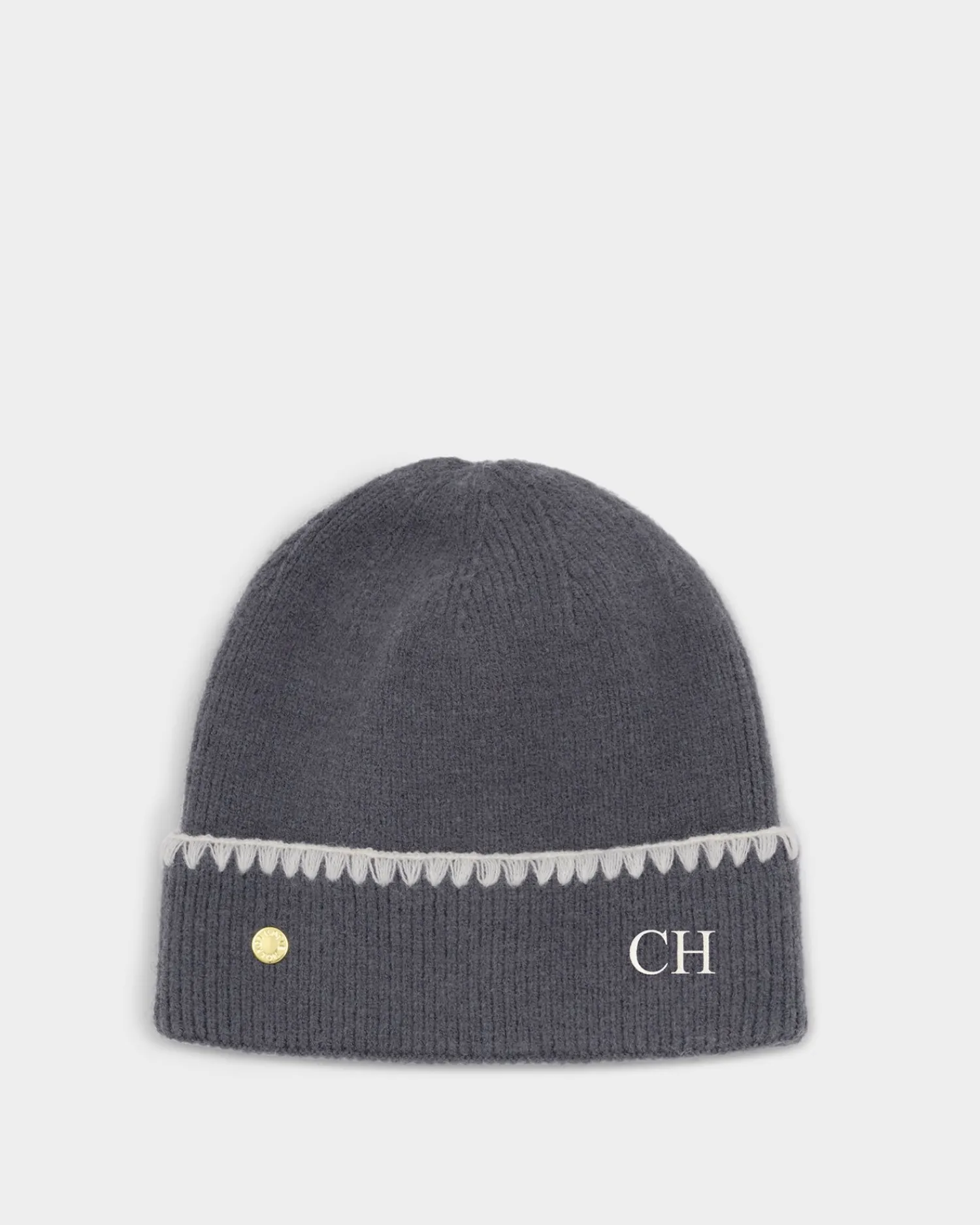 Katie Loxton Whipstitch Knitted Hat Charcoal